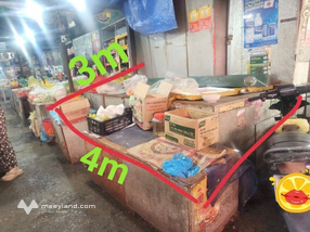 Sang sạp chợ Tân An, diện tích 12m2, giá 40 triệu, đầy đủ tủ sắt, kinh doanh đa dạng