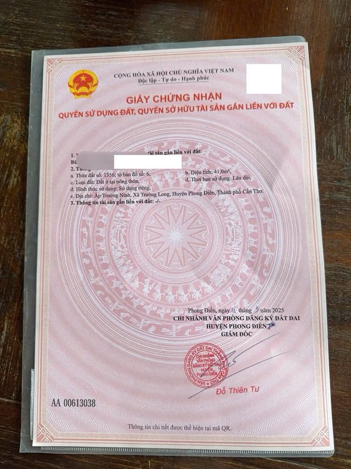 Đất vàng Trà Éch 41m2 thổ cư, lộc sầu riêng, Phong Điền