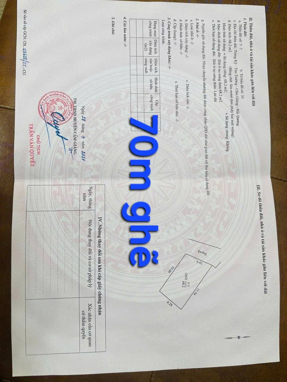 Lô đất Tràng Kỹ, Cẩm Giàng - Vị trí đắc địa, giá hấp dẫn