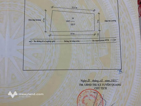 Bán đất thổ cư 222m2, mặt tiền 23m tại Nông Tiến, Tuyên Quang