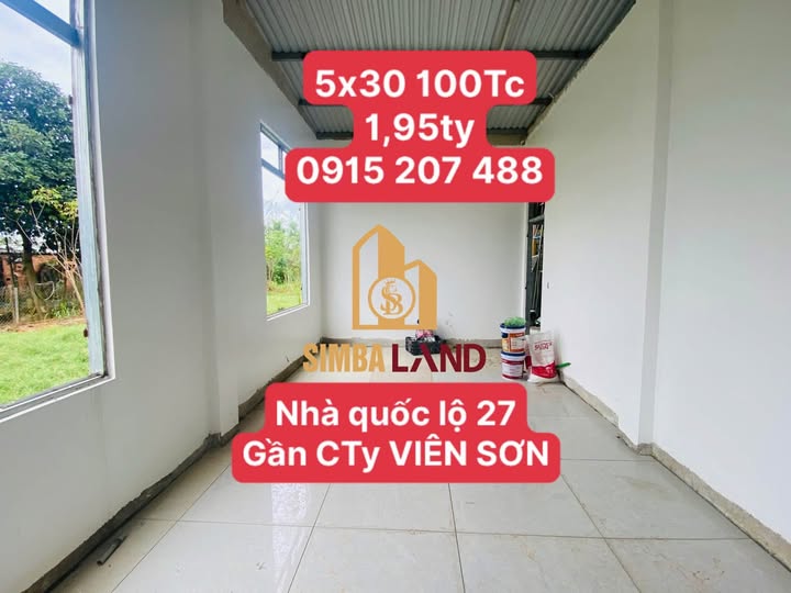Nhà cấp 4 mặt tiền QL27 gần kho đạn, giá chỉ 1.95 tỷ
