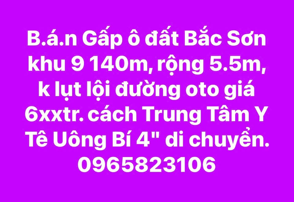 Đất Uông Bí 140m2, mặt tiền 5m, ô tô tránh, giá chỉ 6xx triệu