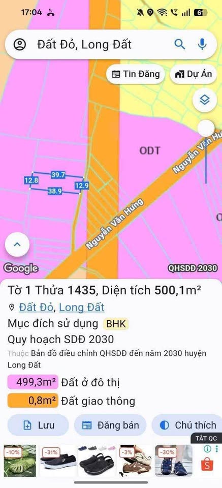 Chào mừng quý vị đến với mảnh đất vàng ngay trung tâm thị trấn Đất Đỏ
