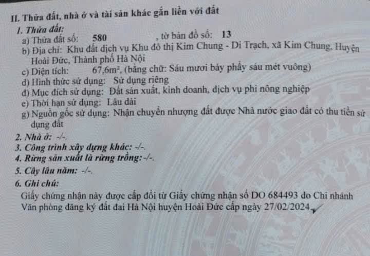 Đất dịch vụ Thăng Long 9 - Lai Xá - Đầu tư là lời, vị trí đẹp khỏi bàn