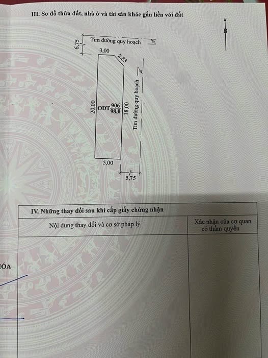 Bán đất 98m2 hai mặt tiền tại Sông Nước, Đông Hải, Thanh Hóa