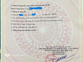 Bán đất tại Nguyễn Trường Tộ, Phước An, Krông Pắc, Đắk Lắk, giá tốt 2,85 tỷ, 180m2