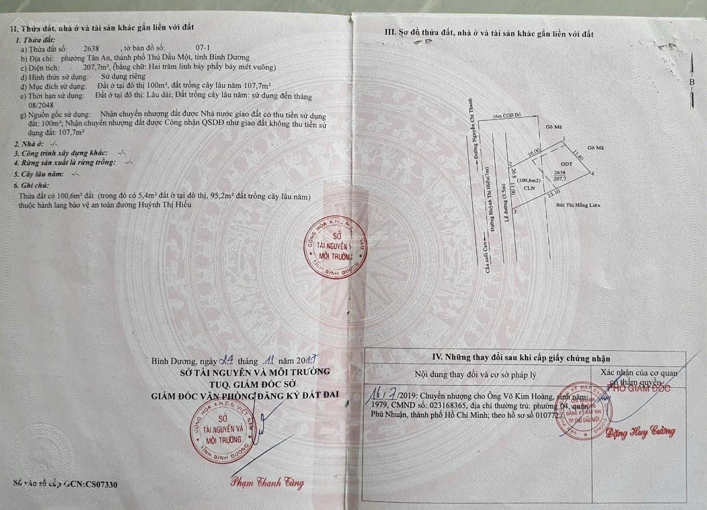 Tôi cần bán - 11 x 20m, mặt tiền Huỳnh Thị Hiếu - mà chỉ có 12.5tr/m2