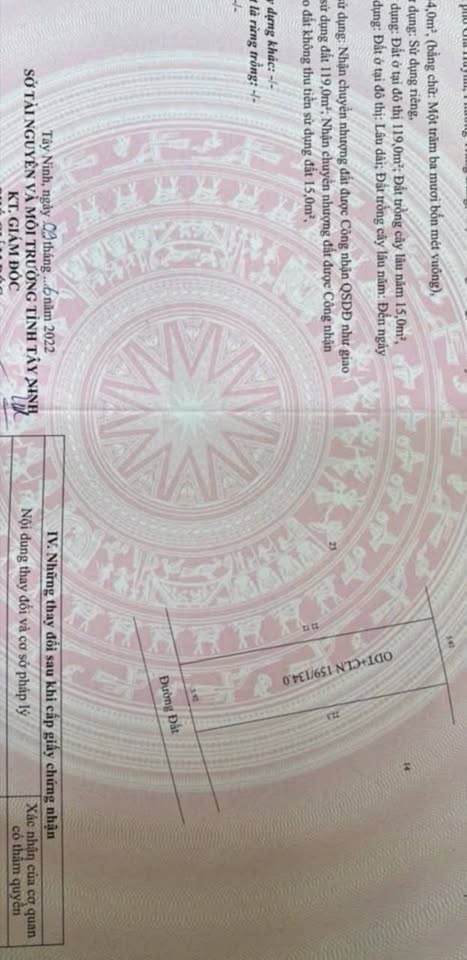 Bán nhà đất 119m² tại Trảng Bàng, Tây Ninh, gần quốc lộ 22