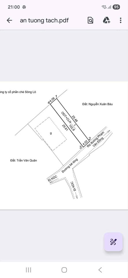 Bán đất vị trí đắc địa phường An Tường, Tuyên Quang 102,8m2 hướng Đông Bắc