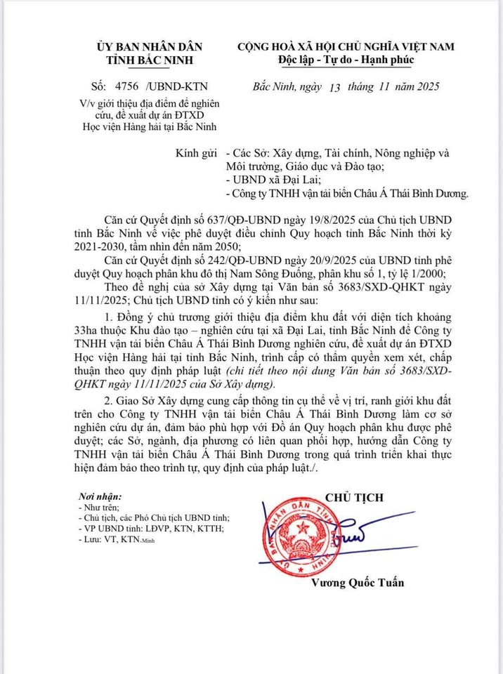 Lô đất F0 gần Học Viện Hàng Không Gia Bình, đường ô tô thông, 100m2, giá 1,5 tỷ