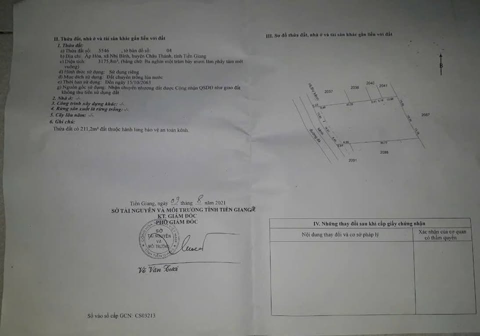 Đất vườn Long Định, 3,117m2 thoáng mát, nở hậu, giá hời