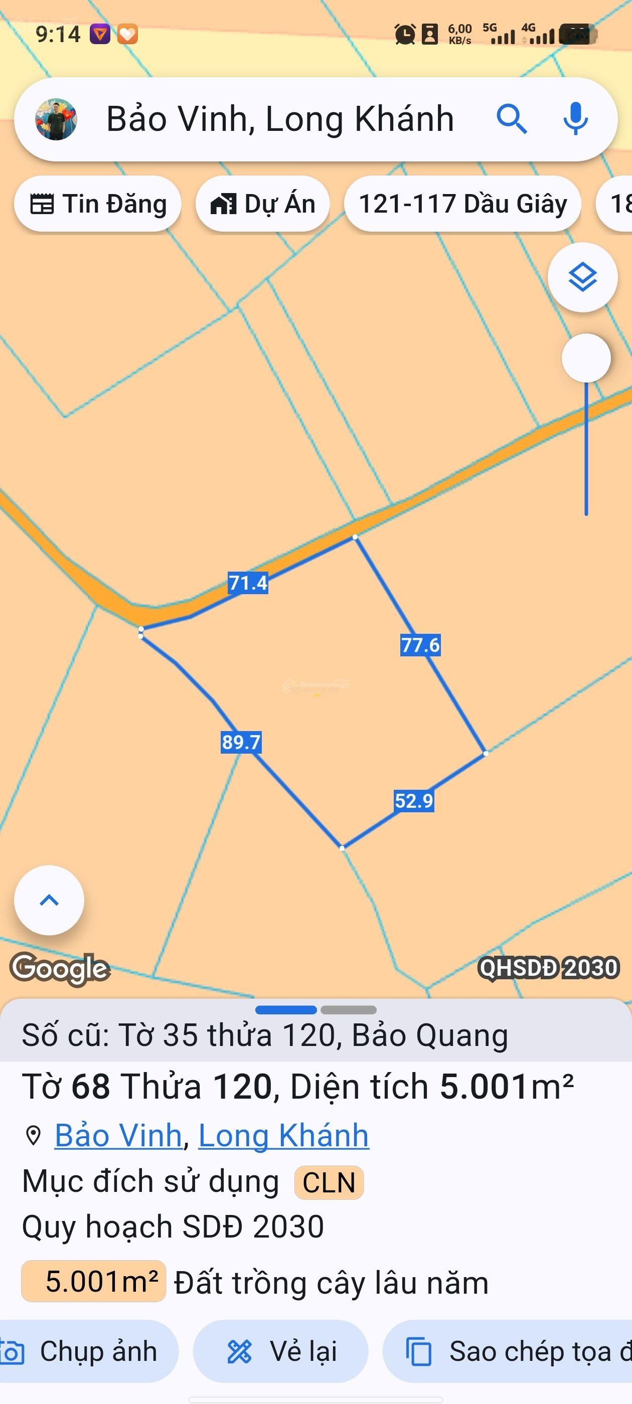 Bán đất 5001m2 tại Bảo Quang - Bàu Cối 1km đến CAX Bảo Quang, có tách lẻ xào. Long Khánh, Đồng Nai