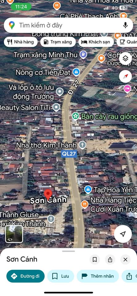 Đất làng Kim Thành, mặt tiền đường bê tông, xây nhà vi vu