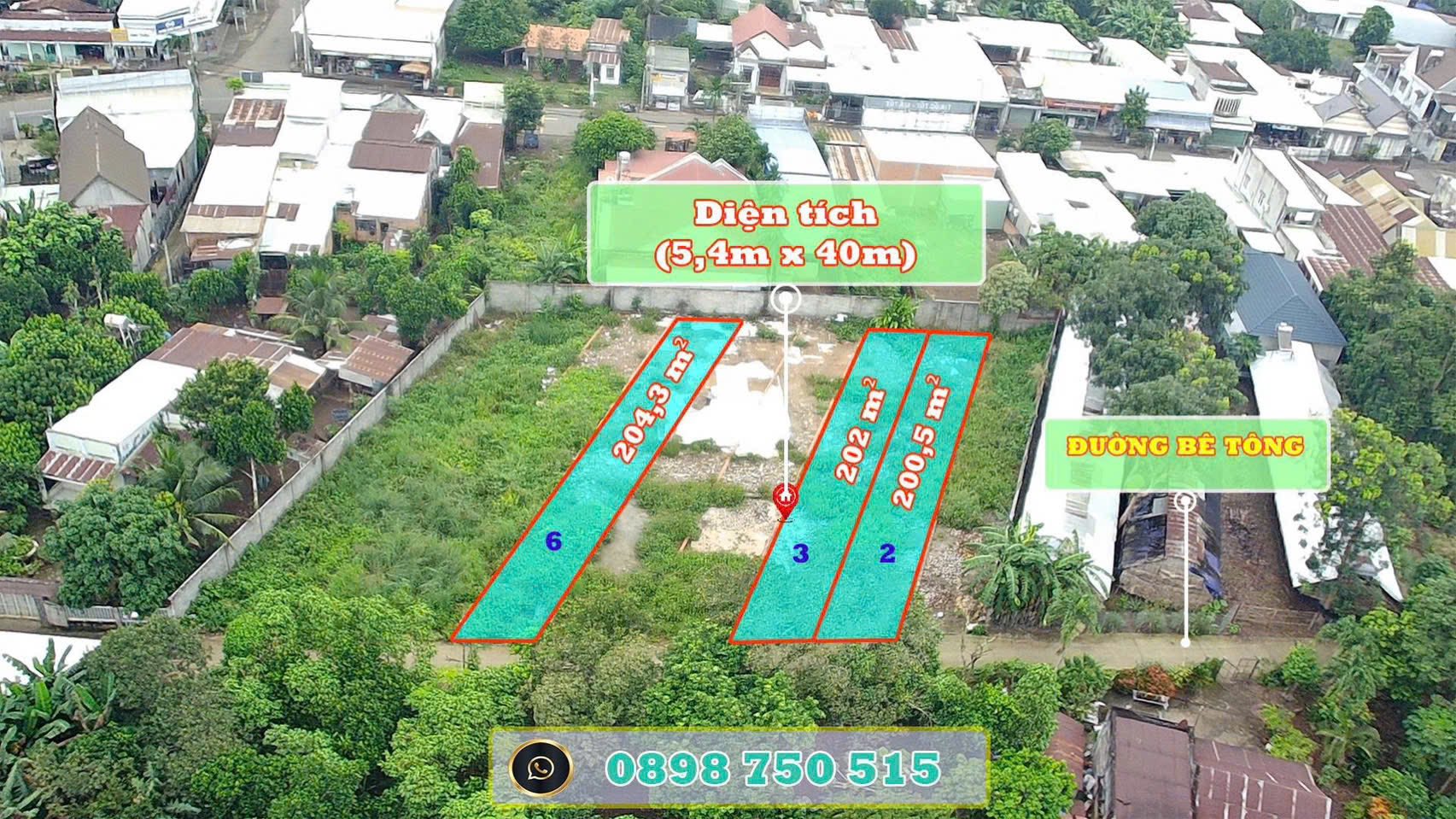 Bán đất thổ cư 200m² sau chợ Bầu Cối, Long Khánh sổ hồng riêng