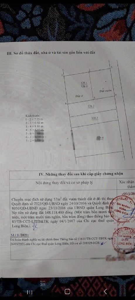 Mặt ngõ ô tô thông 126m2 dòng tiền 9tr/tháng gần cầu Đông Trù