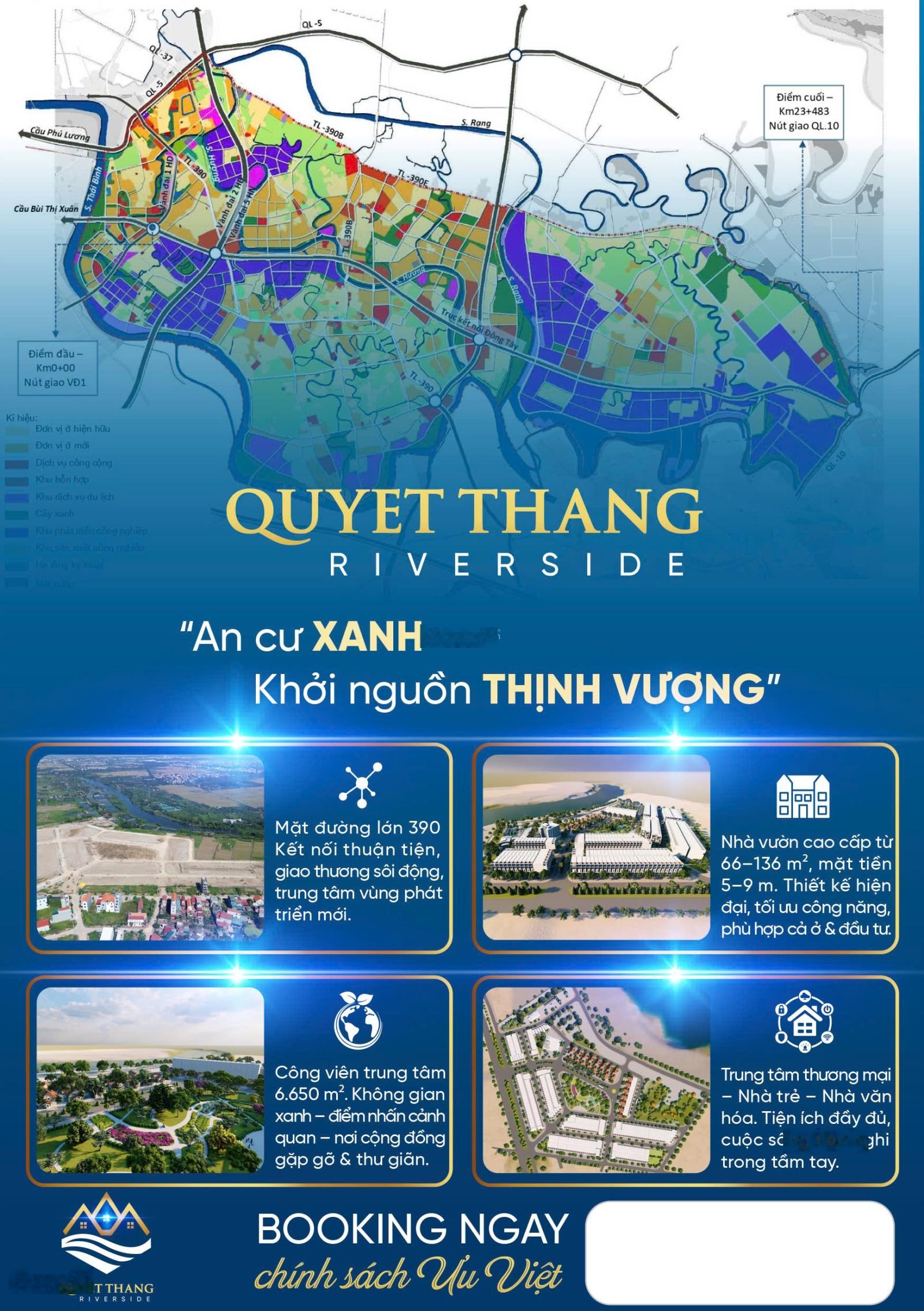 Chỉ từ 500tr sở hữu ngay lô đất ngay trục đường Quốc Lộ 390B dự án Quyết Thắng Riverside