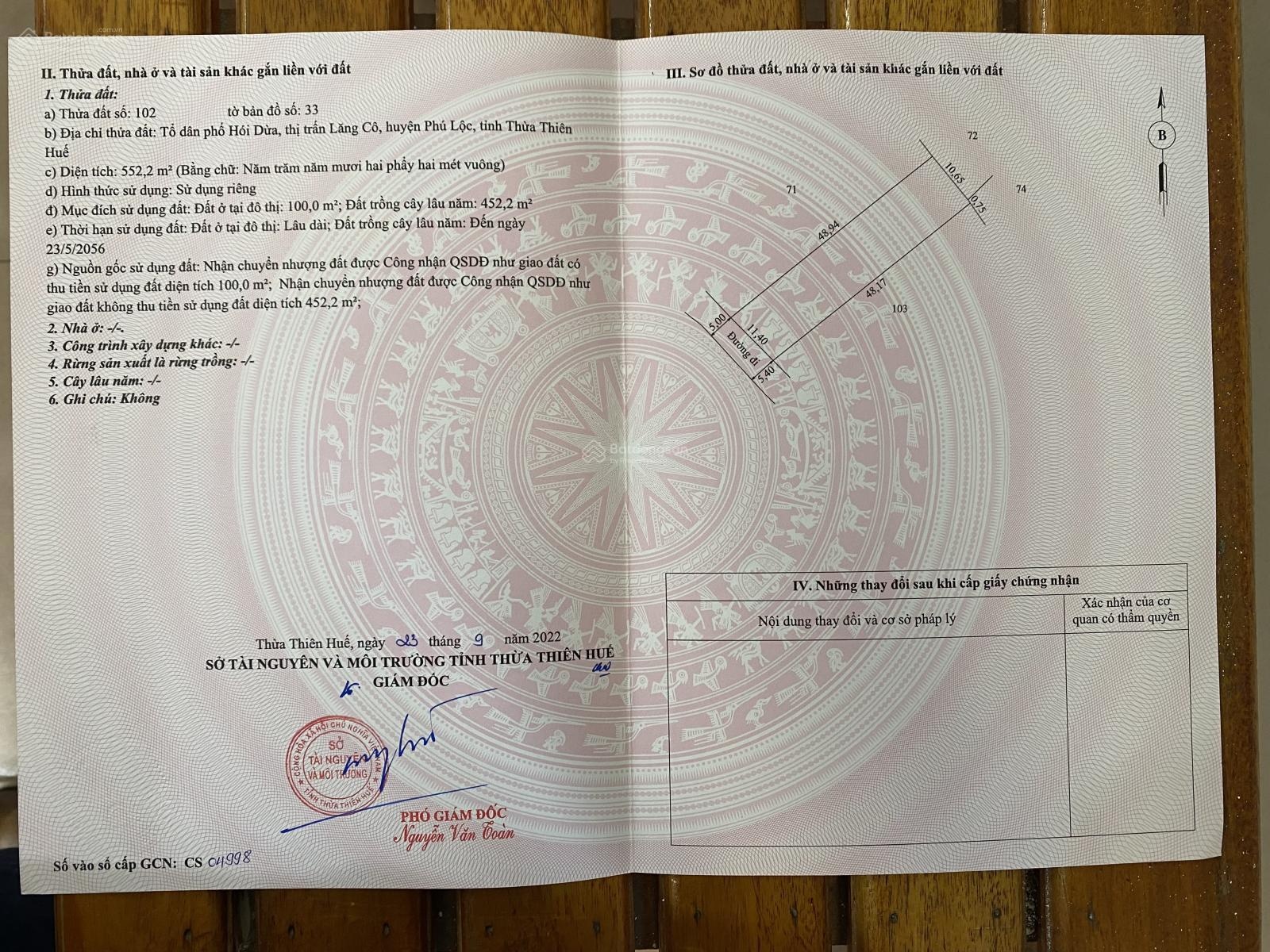 Bán đất gần bên Nhà Thờ Đá Hói Dừa - Đất vuông vắn, địa thế cao - Oto vào tận nơi - Giá đầu tư