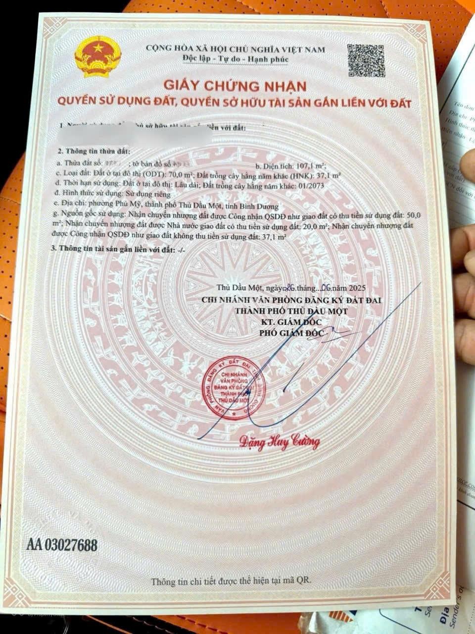 Đất Thành Thị Giá Trị Nông Thôn Đầu Tư Siêu Lợi Nhuận 107m2 nằm ngay mặt tiền đường,Giá Hấp Dẫn