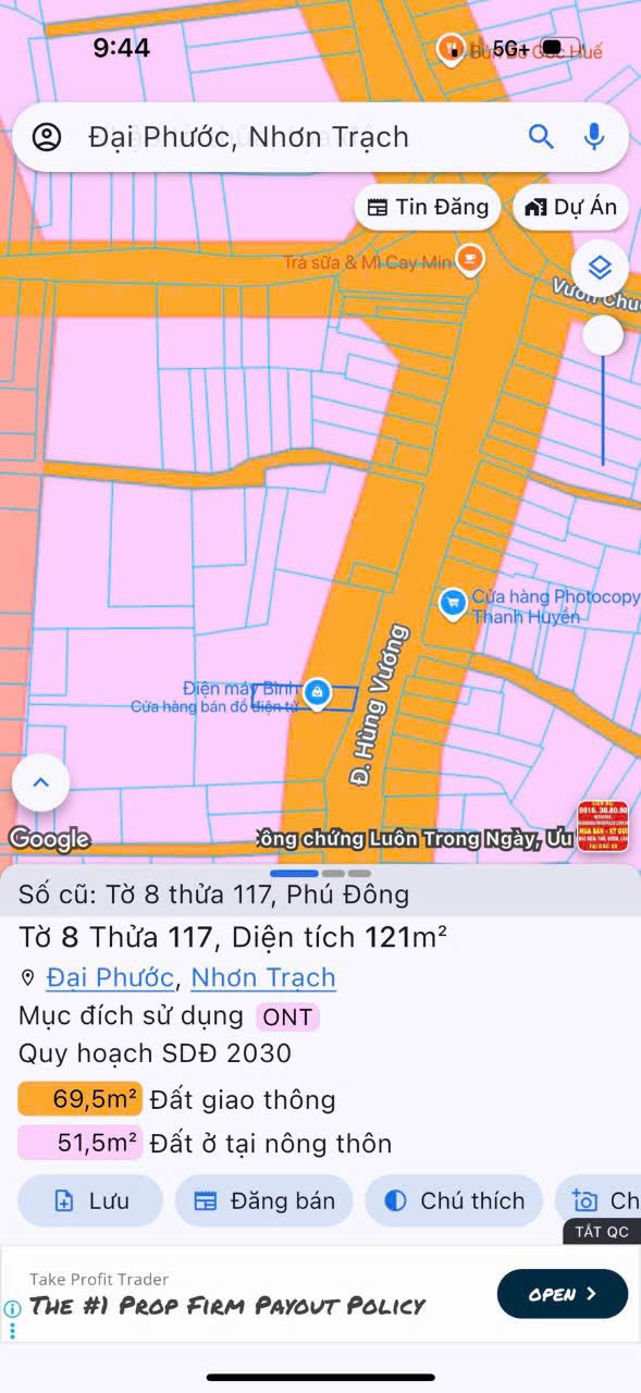 Chào bạn, mình có căn nhà mặt tiền đường Hùng Vương, xã Phú Đông, tỉnh Đồng Nai đang cần bán