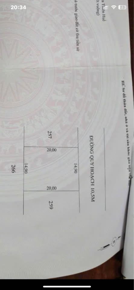 Đất nền 298m² view ruộng thoáng đãng tại Thủy Vân, Huế