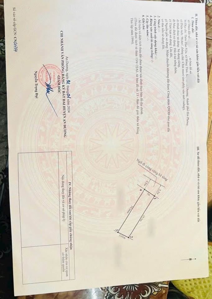 Bán đất 99m² mặt tiền 5m tại Đào Yêu, Hải An, lô đất tiềm năng sinh lời cao