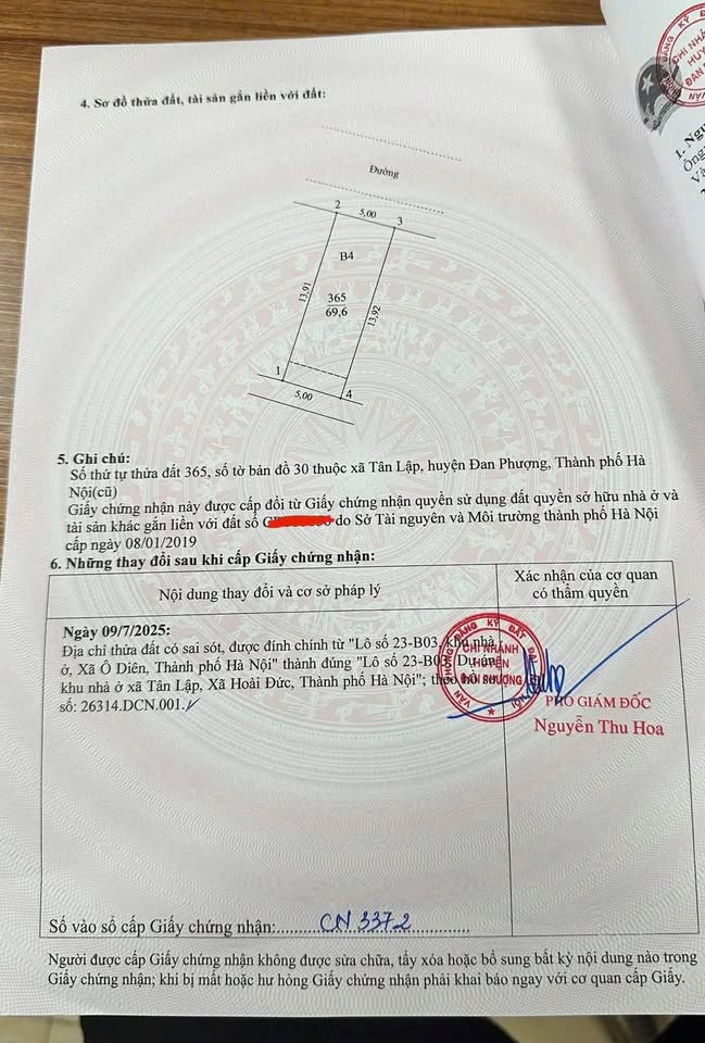 Bán liền kề B3 Cienco5, Hoài Đức - Nhà 4 tầng xây mới, 69.6m², mặt tiền 5m