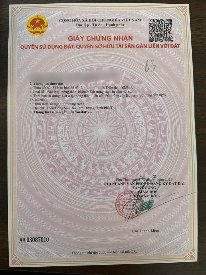 Đất Vĩnh Phúc 82m2, mặt tiền 7m, đường thông thoáng