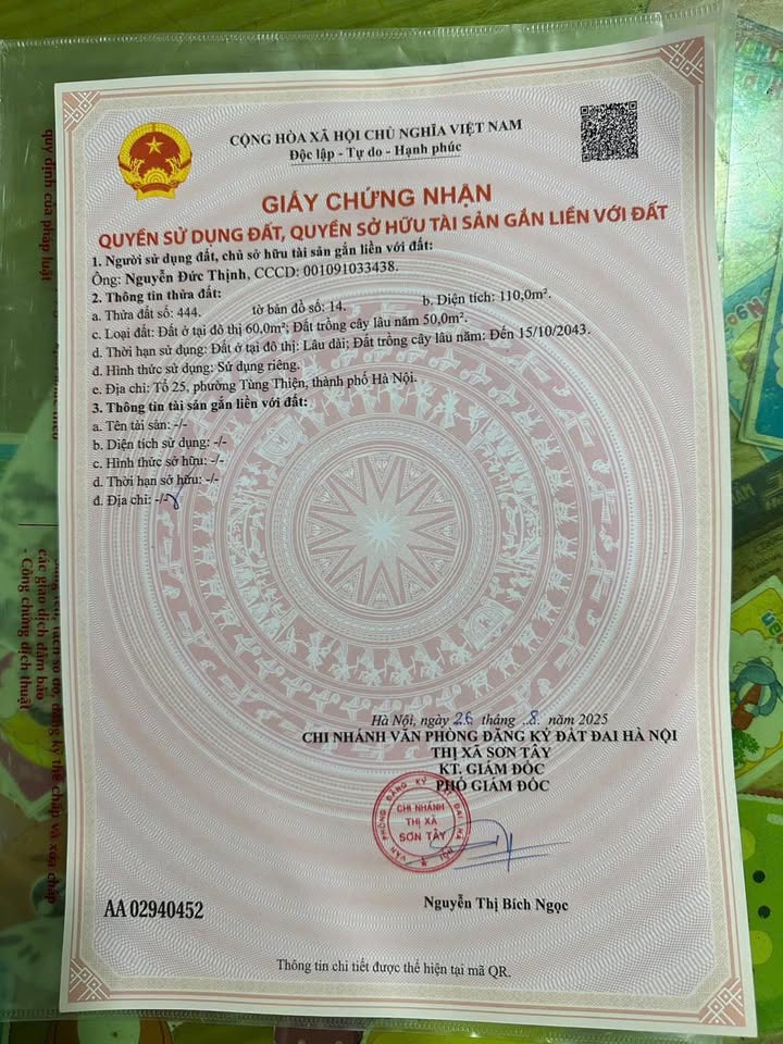 Mảnh đất vàng 110m2, nở hậu đón tài lộc tại Sơn Tây
