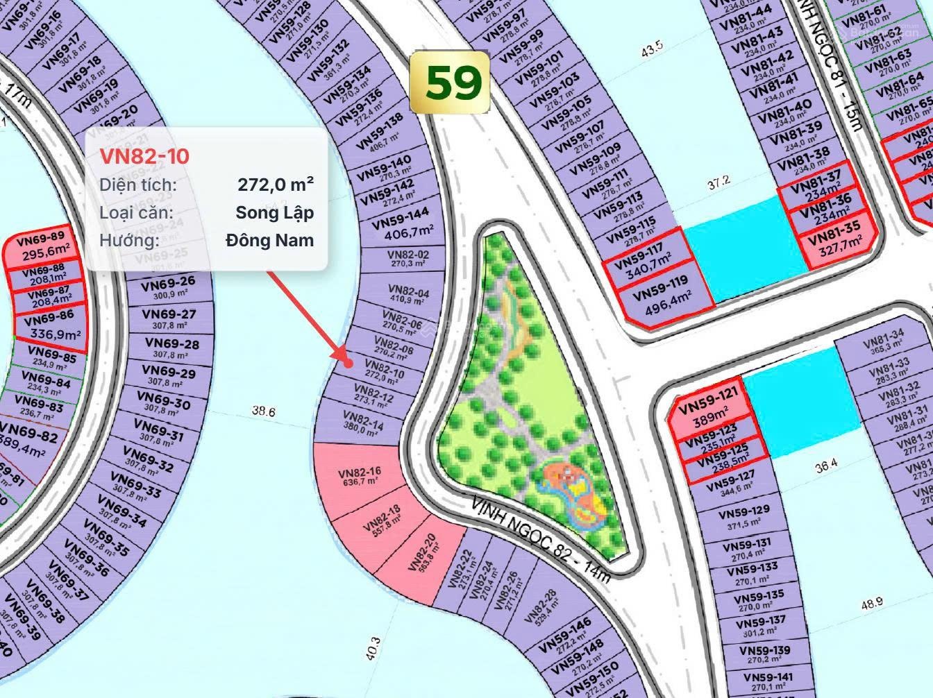 Hàng Độc Quyền - 35,753 tỷ, 272m2, Vinhomes Green Paradise, hoa hậu đẹp xuất sắc.