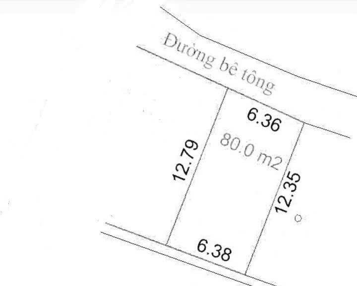 Bán đất 80m2 mặt tiền 6,36m, nở hậu, gần dự án Thành phố Thể thao Olympic, Ứng Hòa, Hà Nội