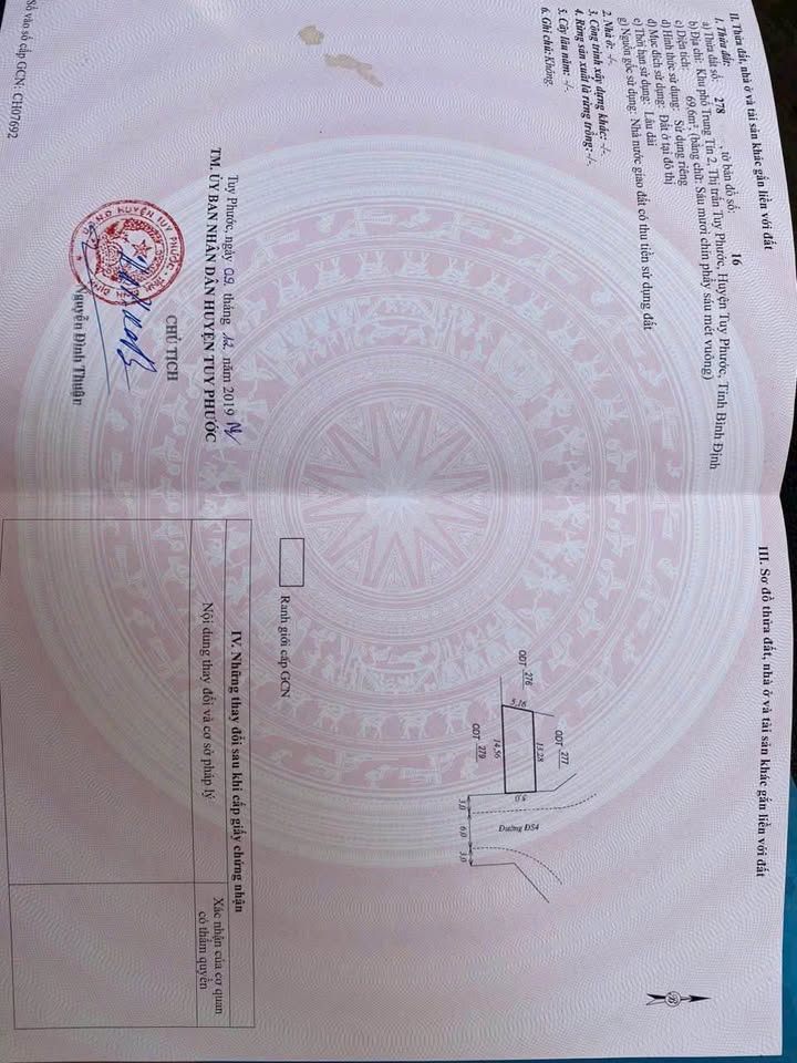 Cơ hội sở hữu ngay lô đất "vàng" tại vị trí đắc địa gần Ngã 4 Khu Quán A Tài, Tuy Phước