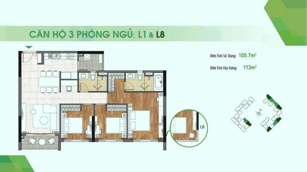 Căn hộ Sadora Sala, diện tích 113m2, giá bán 15 tỷ