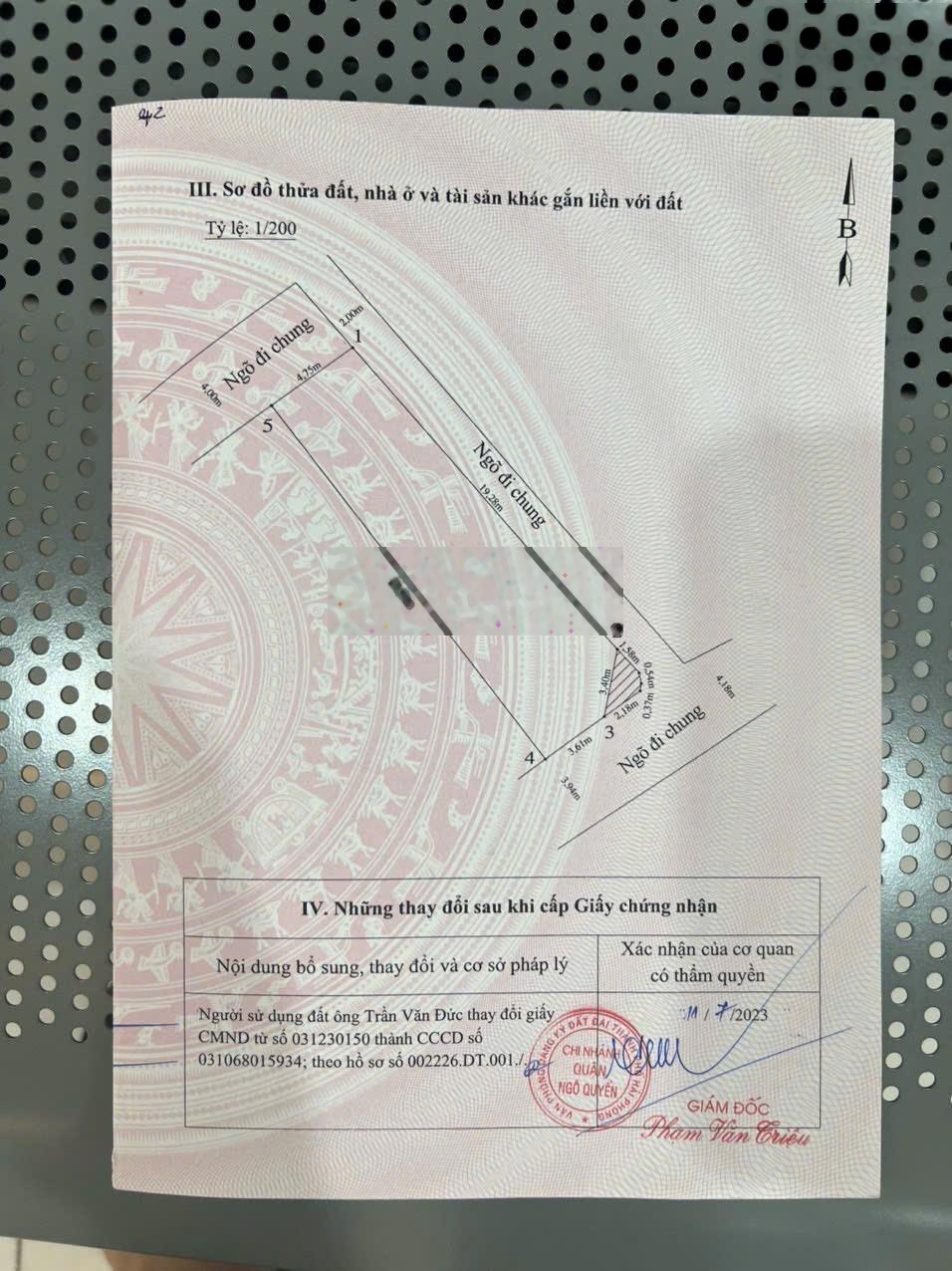 Bán lô đất Góc 3 mặt thoáng mặt ngõ 71 Đông Khê thông sang lô 26 Lê Hồng Phong 115m vị trí đầu tư