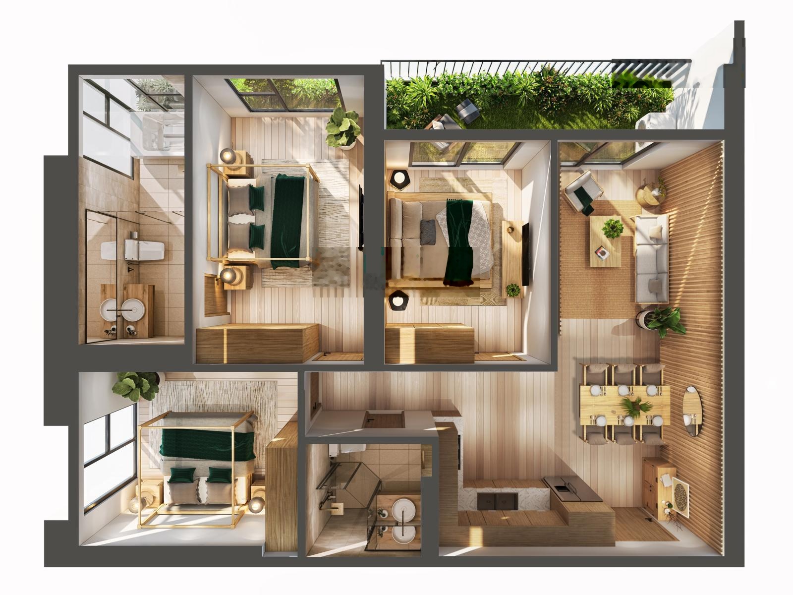 Bán Sky Forest 3PN 2WC. View sông hồng, hướng mát, giá bán 7,1 tỷ bao phí