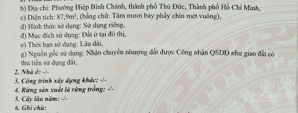 Bán đất mặt tiền đường số 8, cạnh chợ Bình Triệu