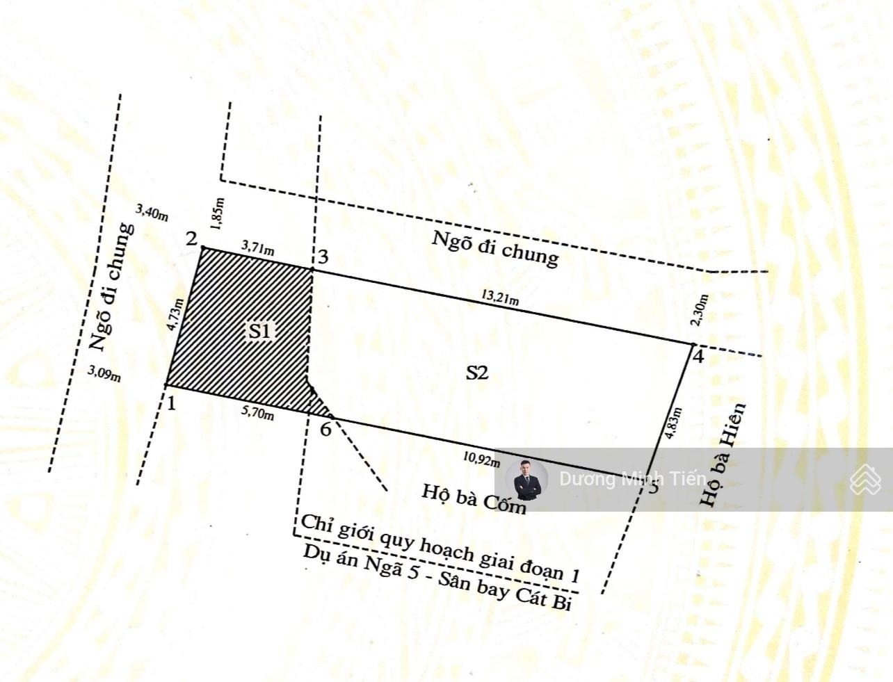 Lô góc 59.18m2 ngang 4.83m mặt ngõ 212 Đà Nẵng - Thêm 22m2 lưu không - Cách mặt đường 50m