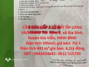 CẦN BÁN GẤP 2 LÔ ĐẤT ỐP LƯNG VÀO NHAU TẠI Xóm 5, xã Gia Sinh, huyện Gia Viễn, NINH BÌNH