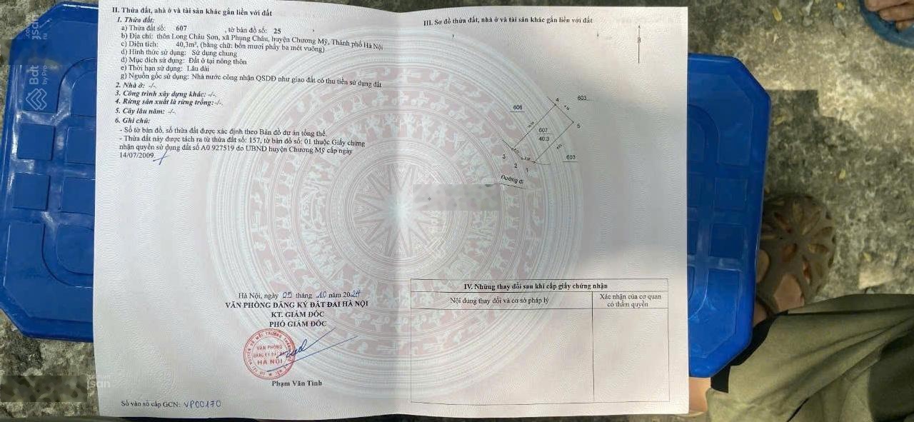 Bán lô đất Long Châu ô tô tránh nhau cách trường cấp 1 - 2 Phụng Châu chỉ 500m 40m2, giá 2.75 tỷ