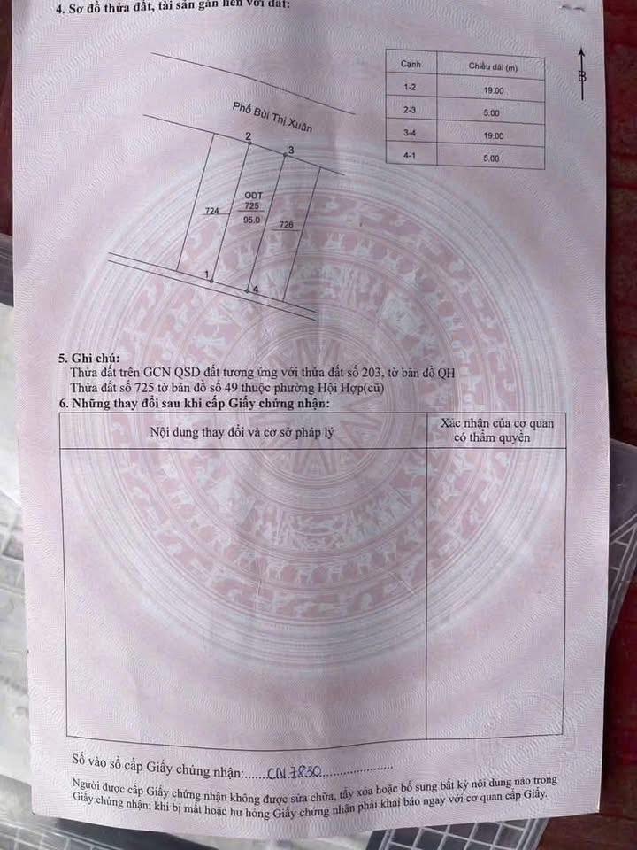 Đất Vĩnh Phúc, 95m2 mặt tiền 5m, đường 19.5m, giá 2,6 tỷ