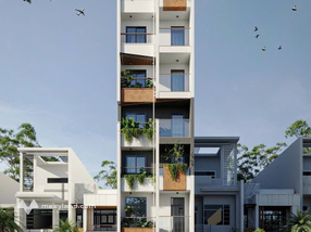 Nhà nghỉ 6 tầng 28 phòng, "mặt tiền" 4.9m, cách biển 300m - Giá hời