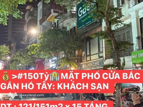 Khách sạn mặt phố Cửa Bắc, gần Hồ Tây - Lợi nhuận triệu đô