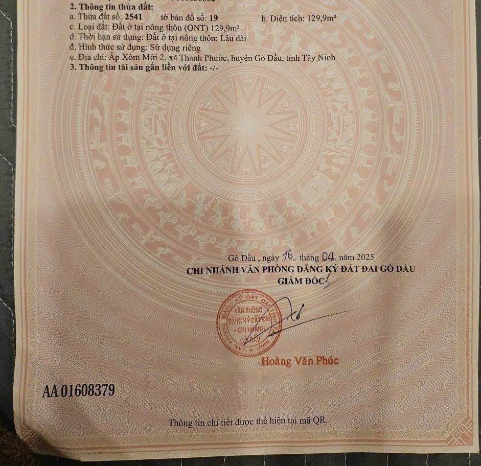 Bán nhà mới xây, 2 phòng ngủ, có sân để ô tô tại Khu phố Xóm Mới, Gò Dầu, Tây Ninh