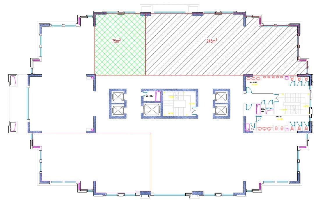 Cho thuê mặt bằng 245m2 tầng 3 tòa nhà Sudico đường Mễ Trì