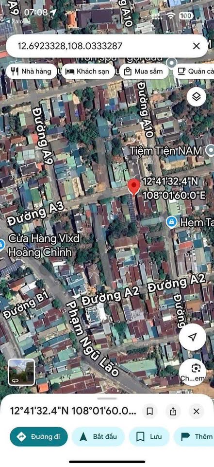 Bán đất mặt tiền đường A3 - Phạm Ngũ Lão, 115m2, giá 3.3 tỷ