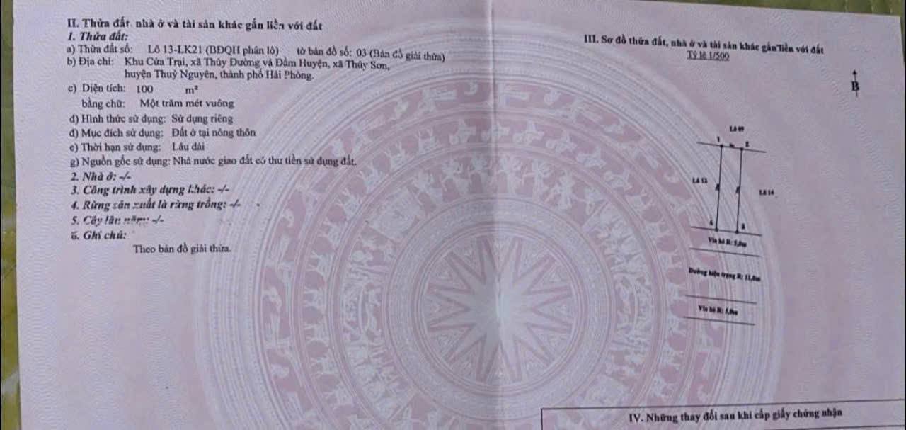 Cần bán cặp đôi nhà liền kề tại khu đô thị Cửa Trại, mặt đường 21m, tuyến 2 mặt đường Máng Nước