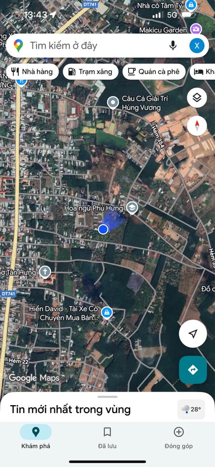 Bán đất vị trí đẹp tại khu Bá Hưng, Tiến Hưng, Bình Phước