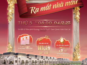 (Siêu ưu đãi) ra mắt tuyệt phẩm nhà phố Hoàng Gia VCN tại Tam Quan - Gia Lai