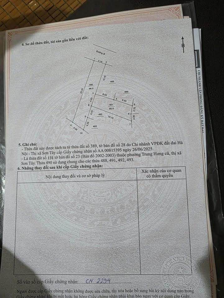 Bán đất 60m2 mặt tiền 4,3m, gần phố Chùa Thông, Sơn Tây