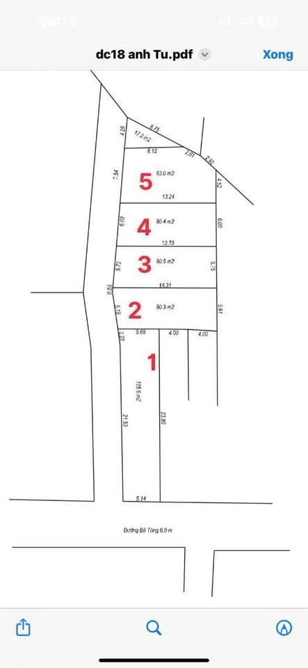 Đất lô góc 2 mặt tiền, full thổ cư, giá hời 13 triệu/m2