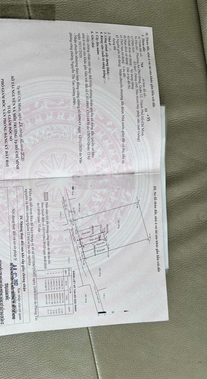 Đất mặt tiền hẻm 190 Vườn Lài cách cầu sắt APĐ 1.5km, 4.2 x 16.3